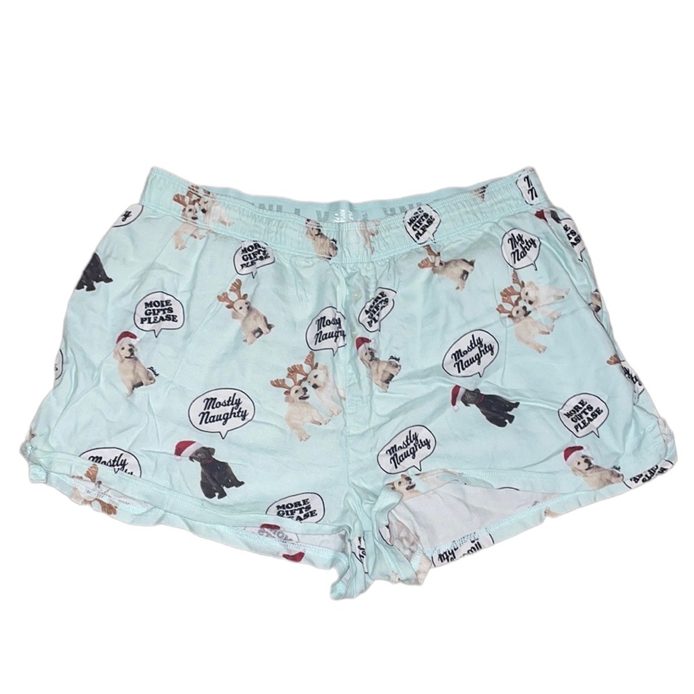 Victoria secret pink Christmas dog shorts